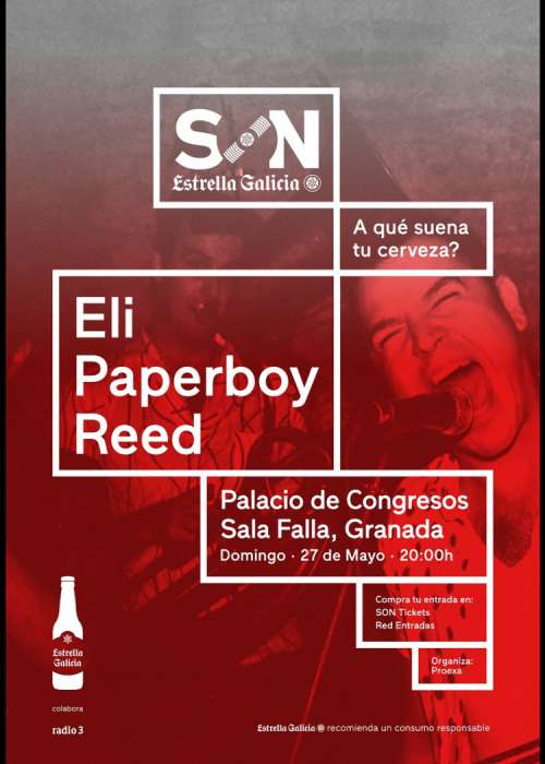 Cartel de Concierto de Eli Paperboy Reed en Granada