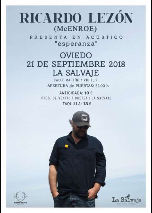 Cartel de Concierto de Ricardo Lezón en Oviedo
