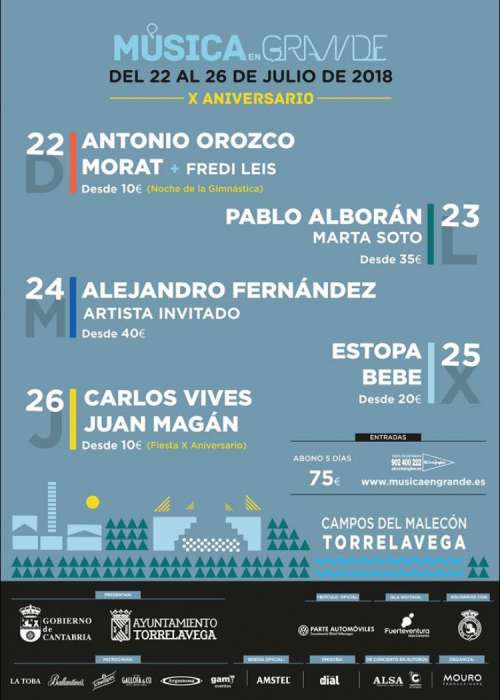 Cartel de Concierto de Estopa + Bebe en Torrelavega