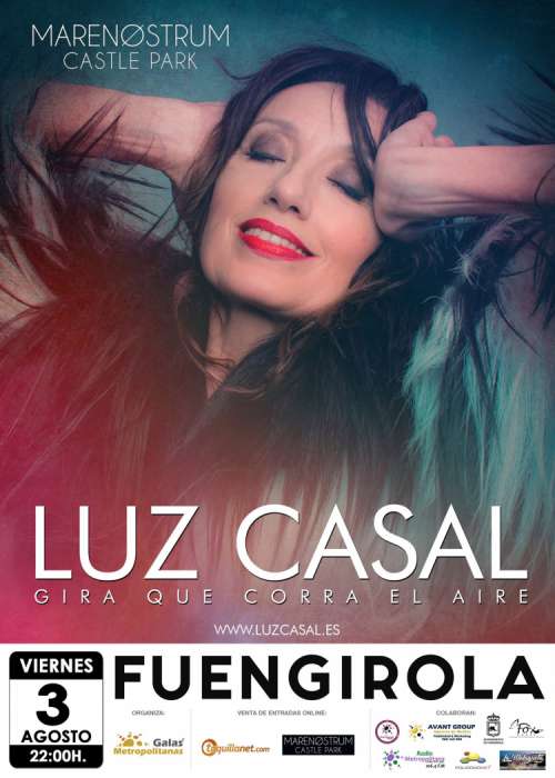 Cartel de Concierto de Luz Casal en Fuengirola