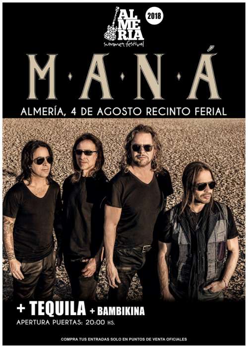 Cartel de Concierto de Maná en Almería