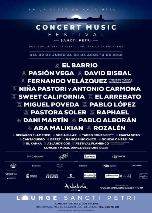 Cartel de Concierto de Beret en Chiclana de la Frontera