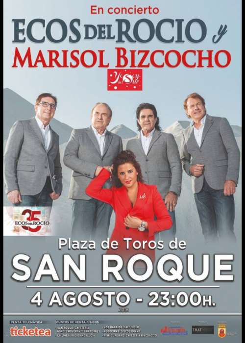 Cartel de Concierto de Ecos del Rocío en San Roque