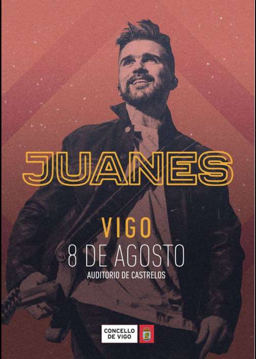 Cartel de Concierto de Juanes en Vigo