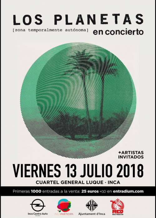Cartel de Concierto de Los Planetas en Inca