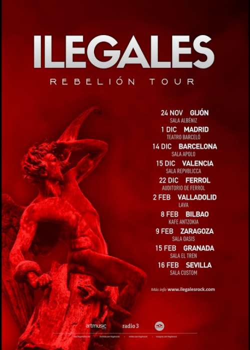 Cartel de Concierto de Ilegales en Zaragoza