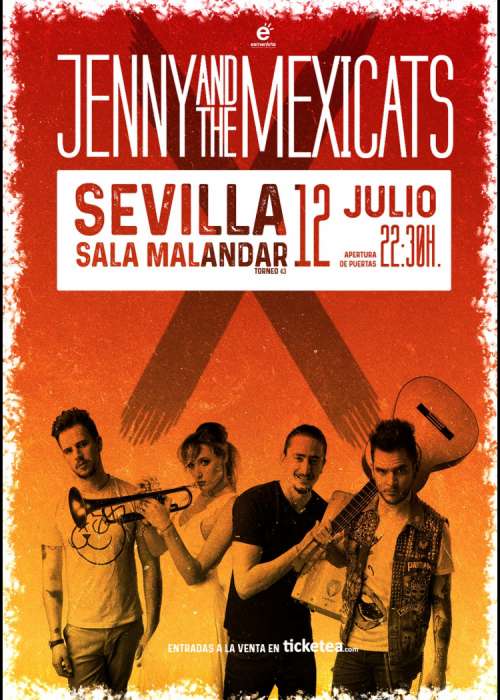 Cartel de Concierto de Jenny and the Mexicats en Sevilla