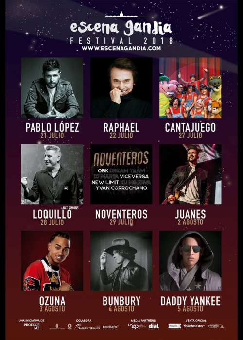 Cartel de Concierto de Juanes en Gandia