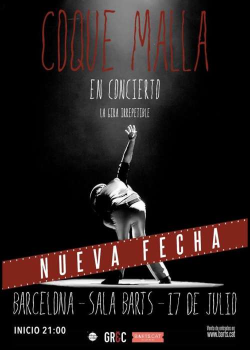 Cartel de Concierto de Coque Malla en Barcelona (Segunda Fecha)
