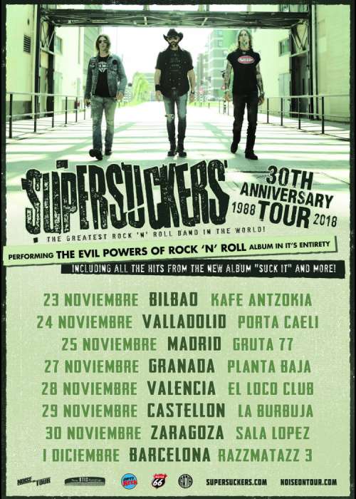 Cartel de Concierto de Supersuckers en Granada