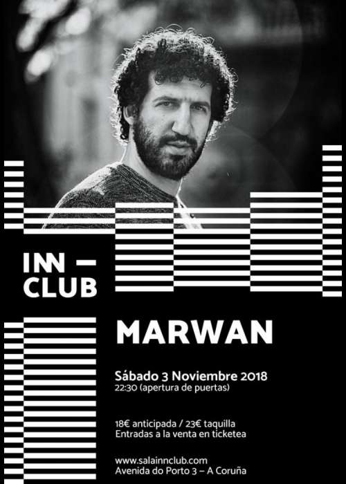 Cartel de Concierto de Marwan en A Coruña