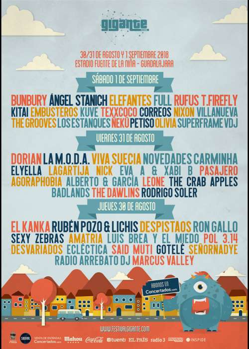 Cartel de Festival Gigante 2018