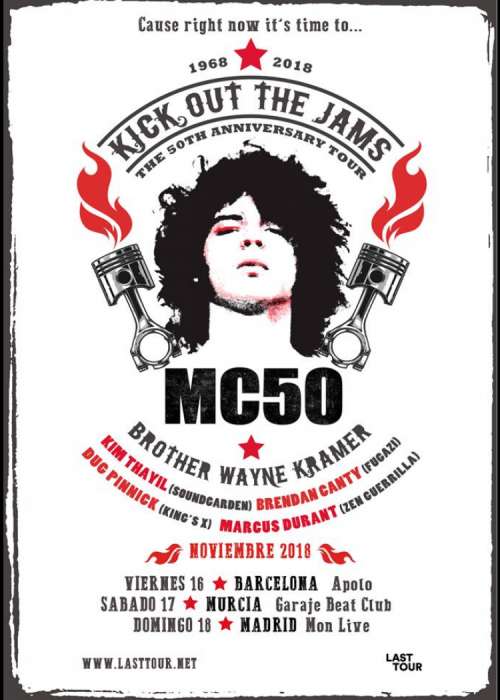 Cartel de Concierto de Mc5 en Madrid