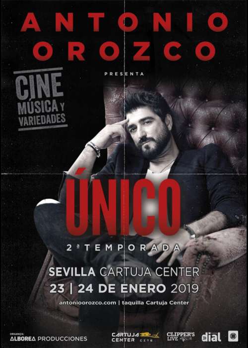 Cartel de Concierto de Antonio Orozco en Sevilla