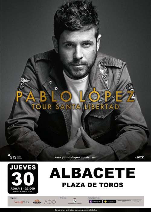 Cartel de Concierto de Pablo López en Albacete