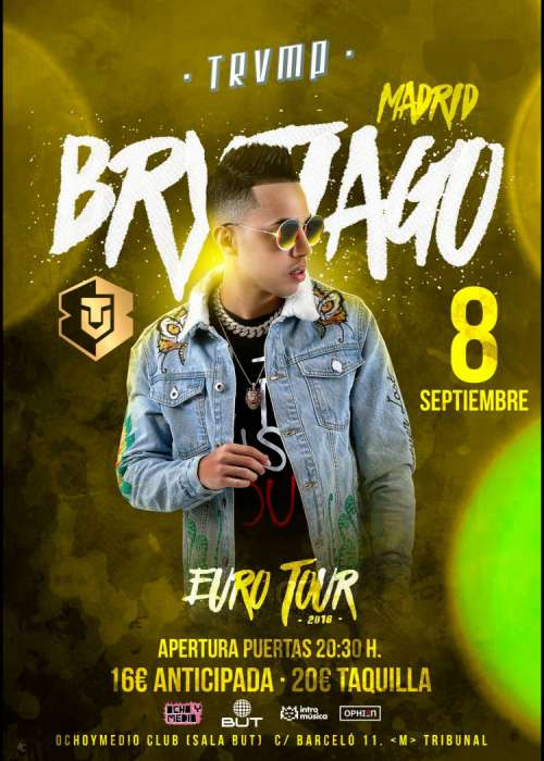 Cartel de Concierto de Brytiago en Madrid