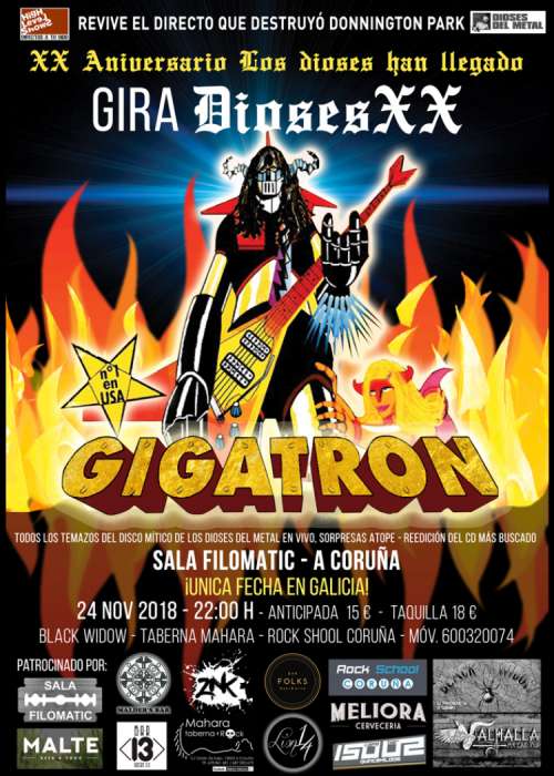 Cartel de Concierto de Gigatron en A Coruña