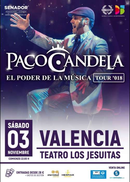 Cartel de Concierto de Paco Candela en Valencia