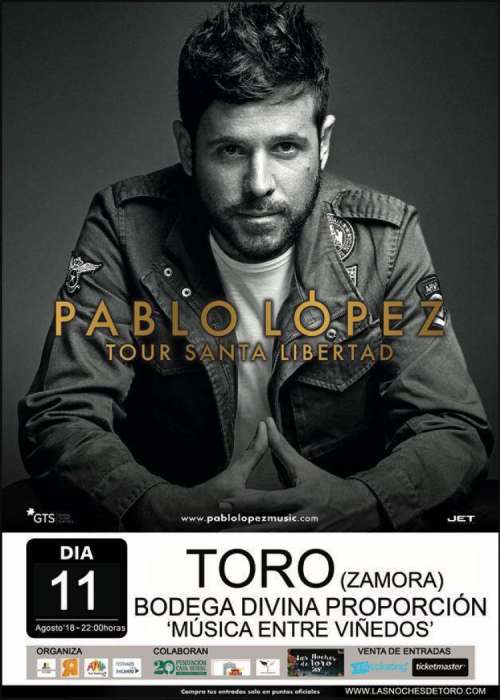 Cartel de Concierto de Pablo López en Toro