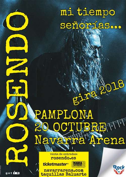 Cartel de Concierto de Rosendo en Pamplona/Iruña