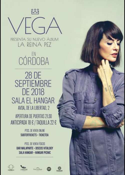 Cartel de Concierto de Vega en Córdoba