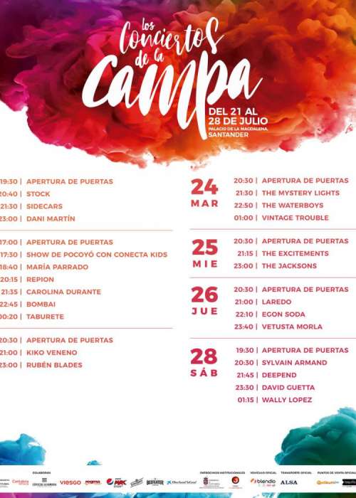 Cartel de Concierto de The Jacksons + The Excitements en Santander