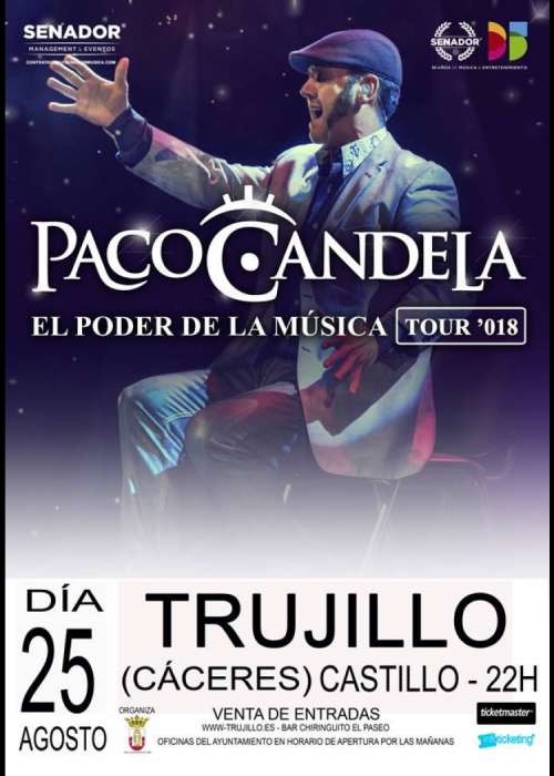 Cartel de Concierto de Paco Candela en Trujillo