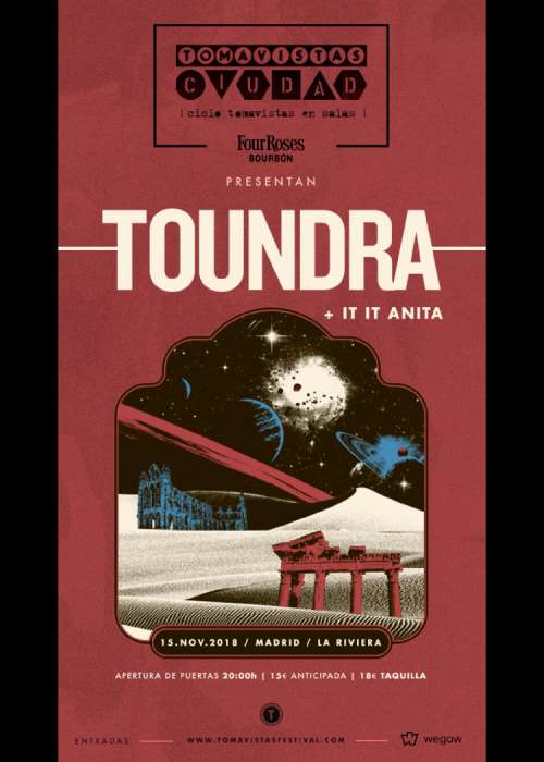 Cartel de Concierto de Toundra en Madrid