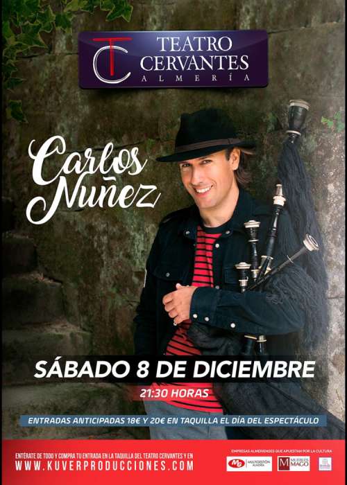 Cartel de Concierto de Carlos Nuñez en Almería