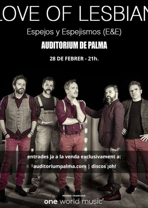 Cartel de Concierto de Love of Lesbian en Palma de Mallorca
