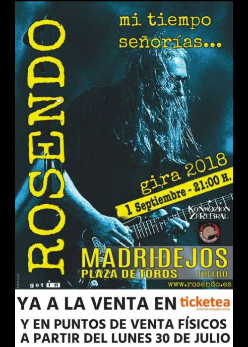 Cartel de Concierto de Rosendo en Madridejos