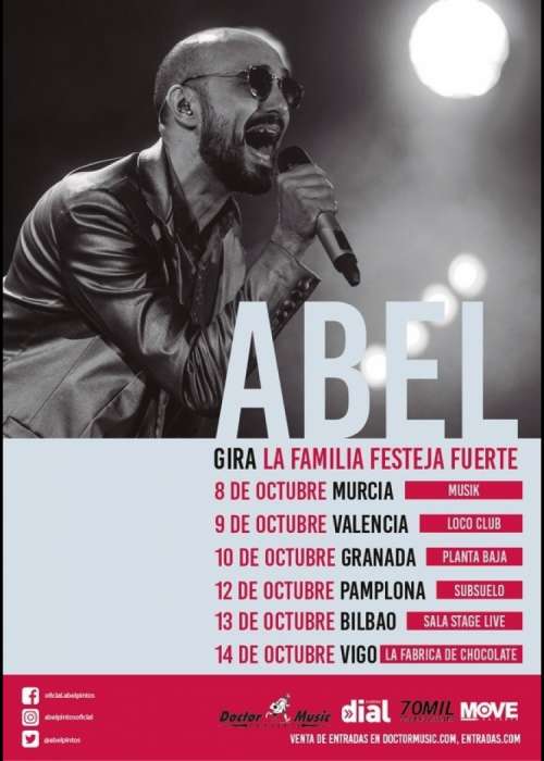 Cartel de Concierto de Abel Pintos en Granada