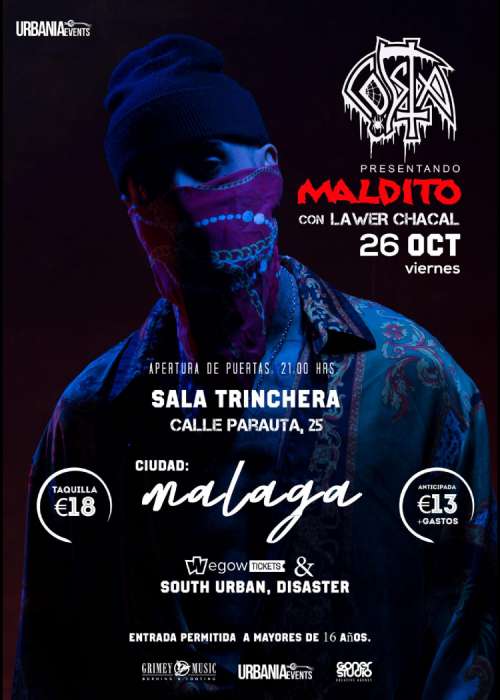 Cartel de Concierto de Costa en Málaga