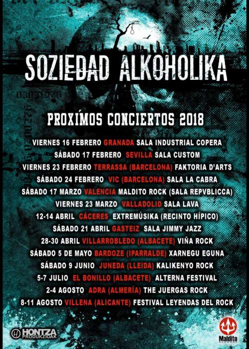 Cartel de Concierto de Soziedad Alkoholika en Barcelona