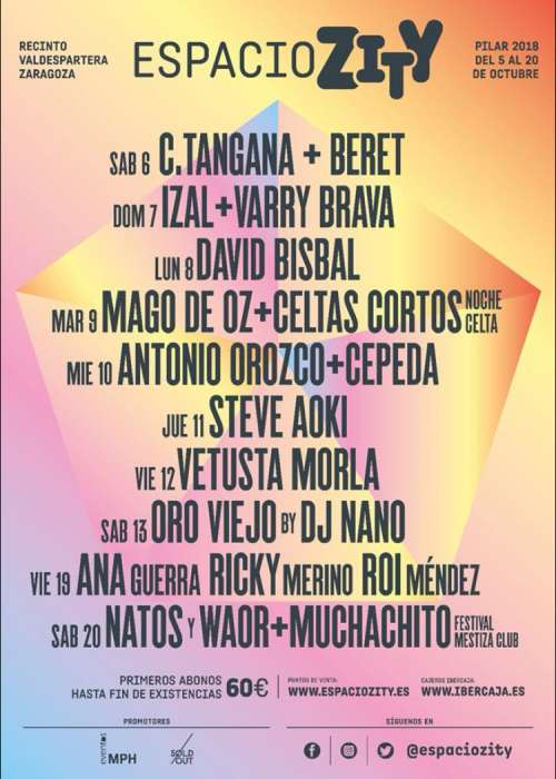 Cartel de Concierto de Celtas Cortos + Mago de Öz en Zaragoza