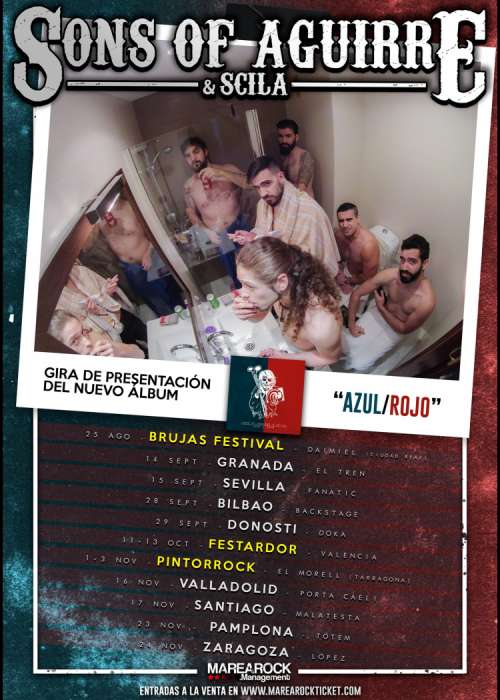Cartel de Concierto de Sons Of Aguirre & Scila en Sevilla