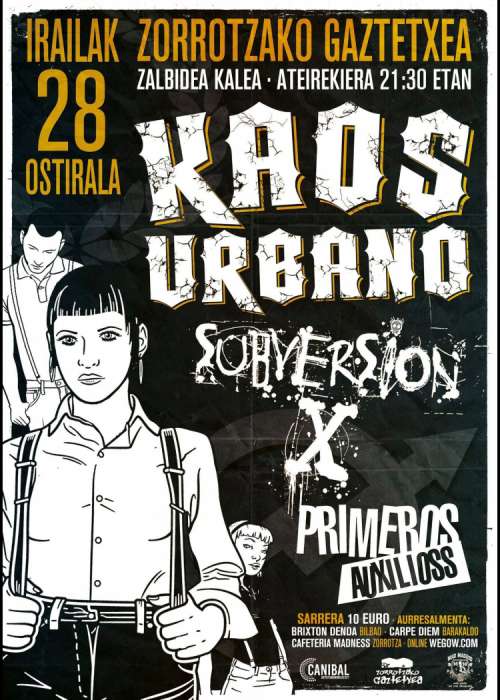 Cartel de Concierto de Kaos Urbano en Bilbao