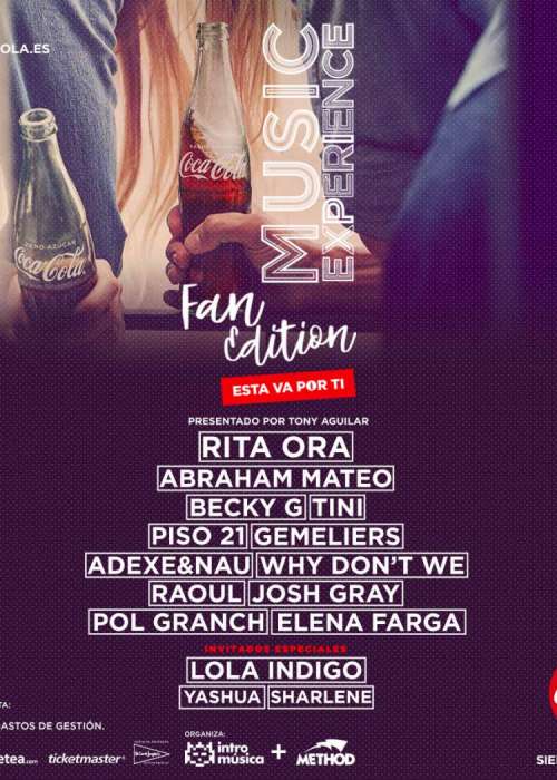 Cartel de  Coca Cola Music Experience 2018