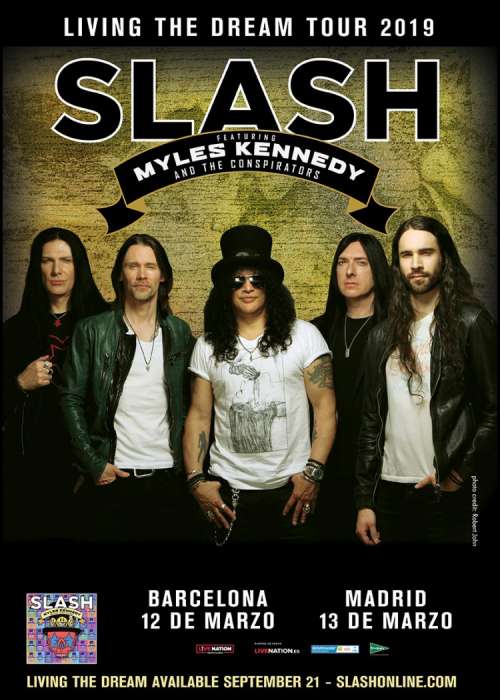 Cartel de Concierto de Slash en Madrid