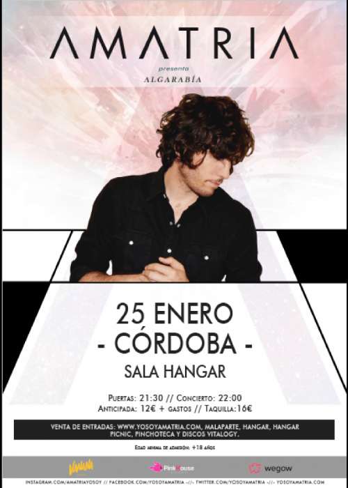 Cartel de Concierto de Amatria en Córdoba
