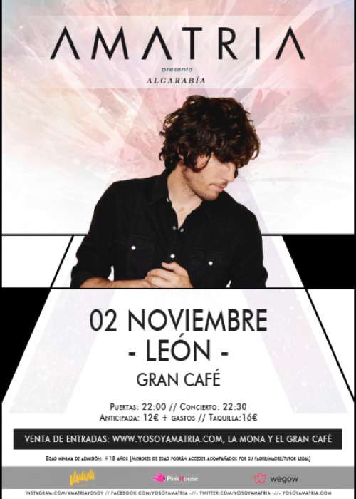 Cartel de Concierto de Amatria en León