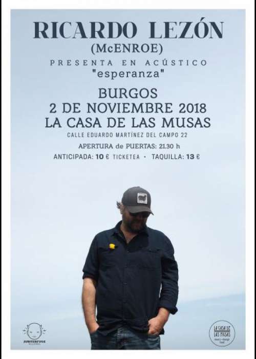 Cartel de Concierto de Ricardo Lezón en Burgos