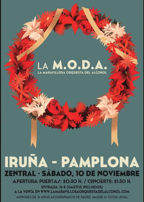 Cartel de Concierto de La M.O.D.A. en Pamplona/Iruña