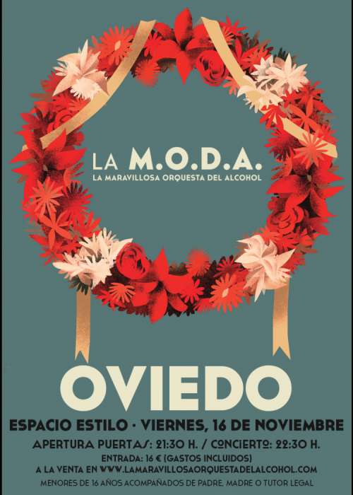 Cartel de Concierto de La M.O.D.A. en Oviedo