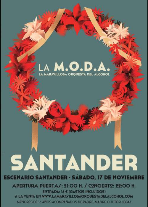 Cartel de Concierto de La M.O.D.A. en Santander