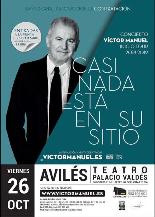 Cartel de Concierto de Victor Manuel en Vigo