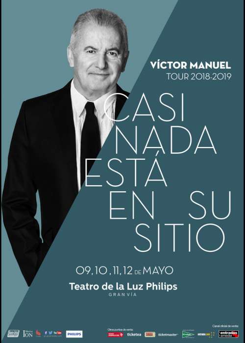 Cartel de Concierto de Victor Manuel en Madrid