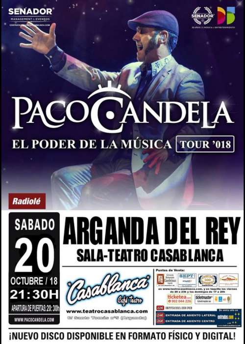 Cartel de Concierto de Paco Candela en Arganda del Rey