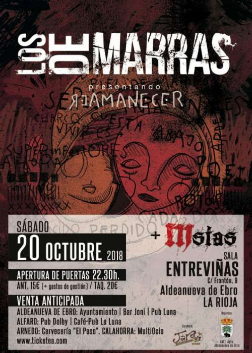 Cartel de Concierto de Los de Marras en Aldeanueva de Ebro