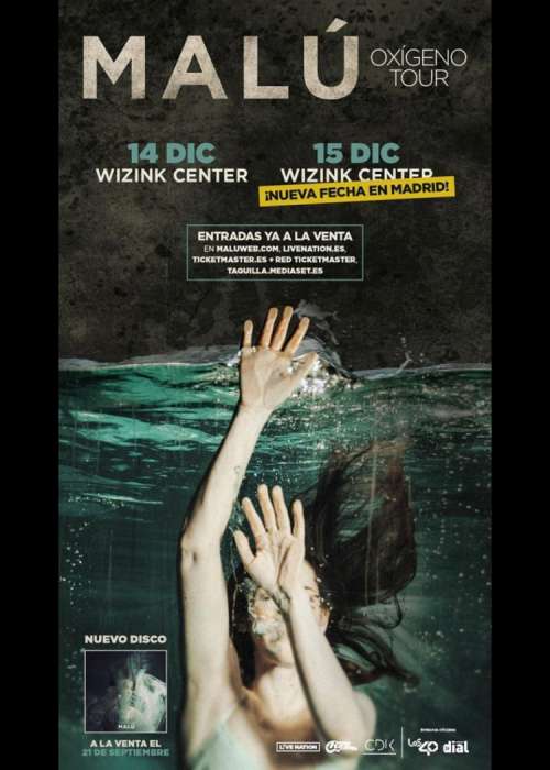 Cartel de Concierto de Malú en Madrid